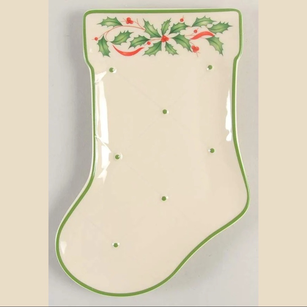Lenox Holiday Cheer Stocking Accent Plate